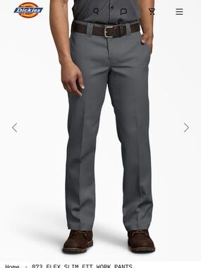 Dickies Gray Straight-Fit Work Chinos